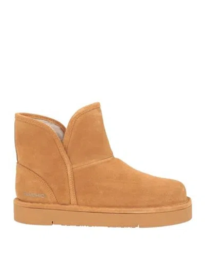 Pànchic Panchic Woman Ankle Boots Camel Size 11 Leather In Beige