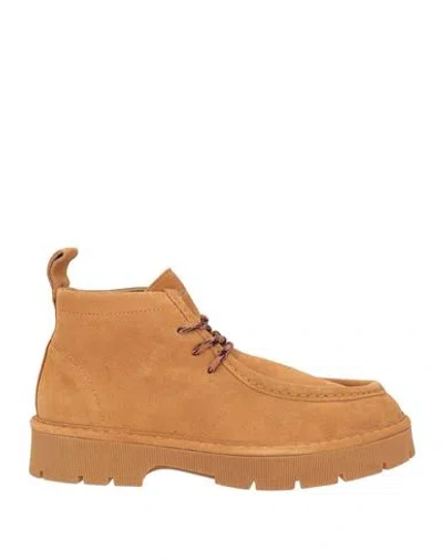 Pànchic Panchic Woman Ankle Boots Camel Size 7 Leather In Brown