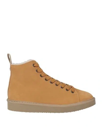 Pànchic Panchic Woman Ankle Boots Camel Size 8 Leather In Yellow