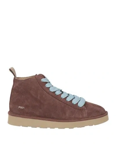 Pànchic Panchic Woman Ankle Boots Chocolate Brown Size 9 Leather