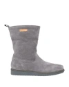 Pànchic Panchic Woman Ankle Boots Grey Size 7 Leather In Gray