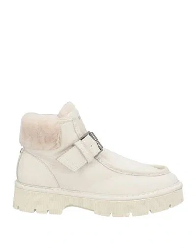 Pànchic Panchic Woman Ankle Boots Ivory Size 8 Shearling In White