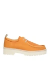 Pànchic Panchic Woman Lace-up Shoes Orange Size 7 Leather In Orange