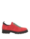 Pànchic Panchic Woman Lace-up Shoes Red Size 7 Leather