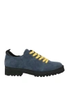 Pànchic Panchic Woman Lace-up Shoes Slate Blue Size 7 Leather