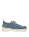Pànchic Panchic Woman Lace-up Shoes Slate Blue Size 7 Leather