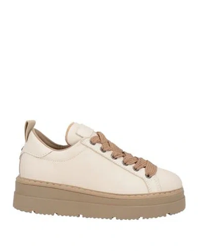 Pànchic Panchic Woman Sneakers Beige Size 5 Leather In Brown