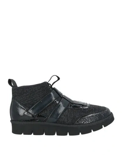 Pànchic Panchic Woman Sneakers Black Size 7 Textile Fibers, Leather