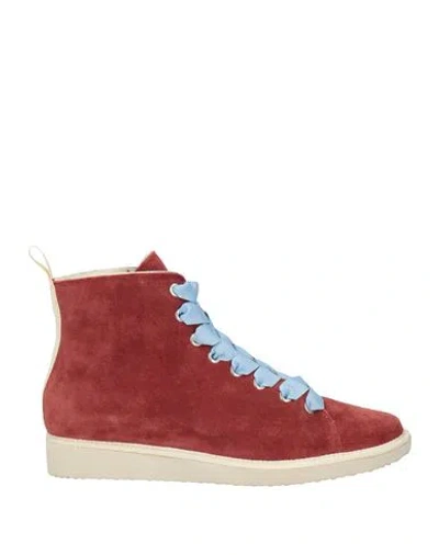 Pànchic Panchic Woman Sneakers Burgundy Size 7 Leather In Red