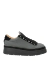 Pànchic Panchic Woman Sneakers Grey Size 6 Textile Fibers, Leather In Grey
