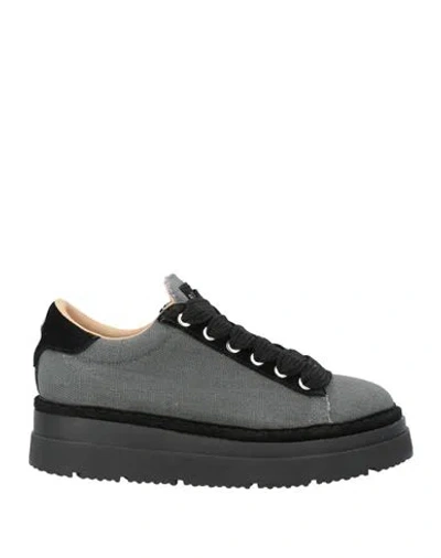 Pànchic Panchic Woman Sneakers Grey Size 6 Textile Fibers, Leather