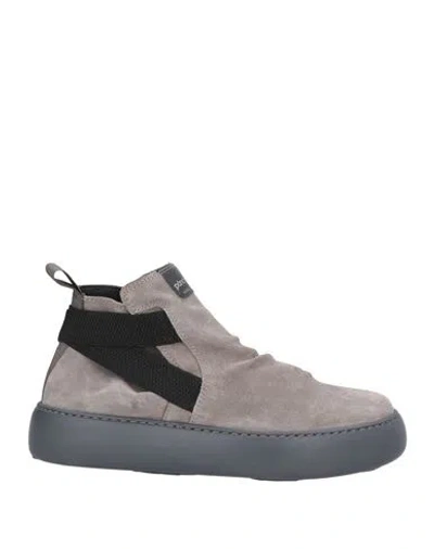 Pànchic Panchic Woman Sneakers Grey Size 7 Leather In Gray