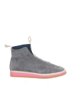 Pànchic Panchic Woman Sneakers Grey Size 7 Textile Fibers, Leather In Gray