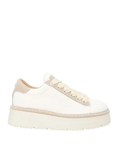 Pànchic Panchic Woman Sneakers Ivory Size 5 Textile Fibers, Leather In Neutral