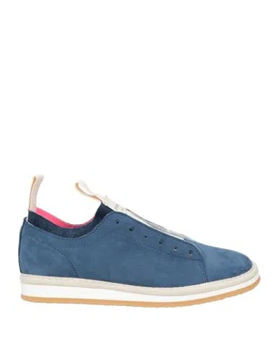 Pànchic Panchic Woman Sneakers Navy Size 7 Leather, Textile Fibers In Blue