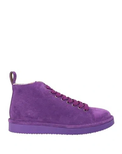 Pànchic Panchic Woman Sneakers Purple Size 6 Leather