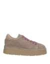 Pànchic Panchic Woman Sneakers Taupe Size 6 Leather In Gray