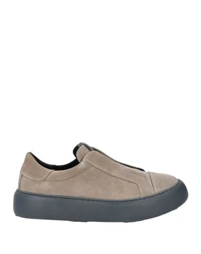 Pànchic Panchic Woman Sneakers Taupe Size 7 Leather In Gray