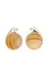 Panconesi Agate Gold-tone Earrings In Gold