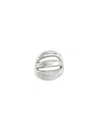 Panconesi Triptych Blow Up Silver Ring In Metallic
