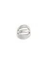 Panconesi Architectural Openwork Brass Ring In Metallic