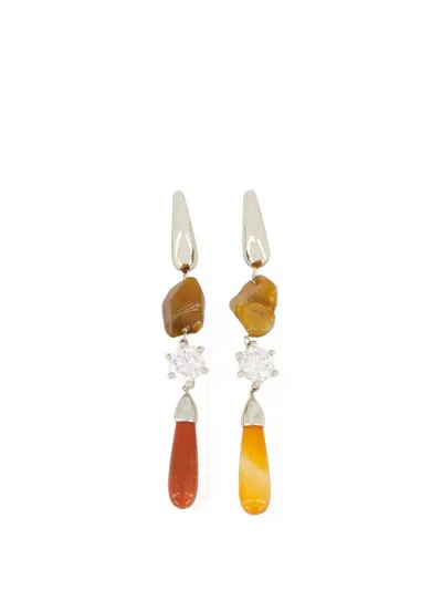Panconesi Ascolto Chandelier Agate Earrings In Multi