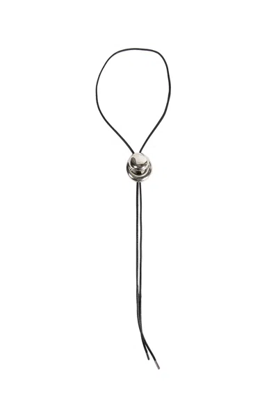 Panconesi Blow Up Cord Bolo Tie In Silver