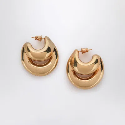 Panconesi Blow Up Huggies Earrings In Gold Tone In Red