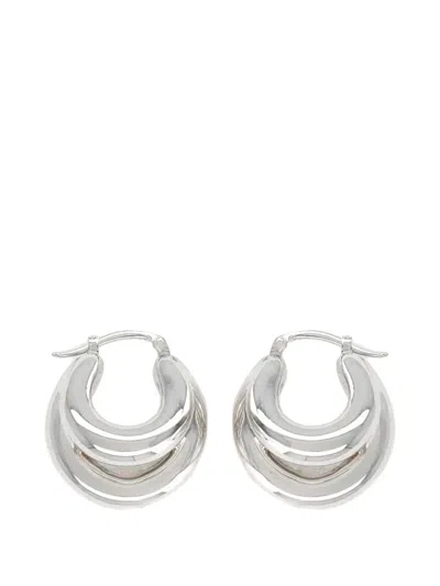 Panconesi Blow Up Layered Hoop Earrings In Silver