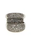 Panconesi Blow Up Solar Crystal Ring In Silver