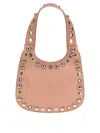 Panconesi Pink Diamanti Saddle Bag S Handbag In Nude & Neutrals