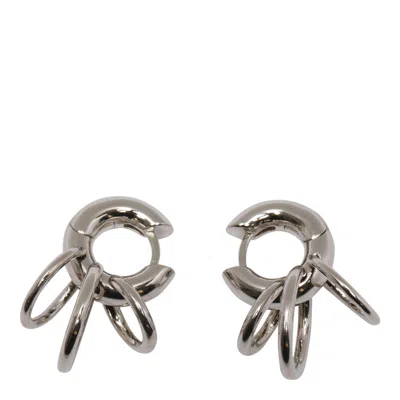 Panconesi Charm Detail Huggies Hoops In Metallic