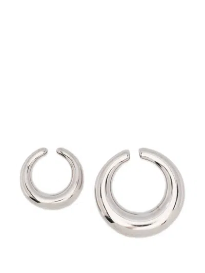 Panconesi Circle Ear Cuffs In Metallic