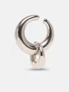Panconesi Circle' Silver Brass Earcuff In Silver