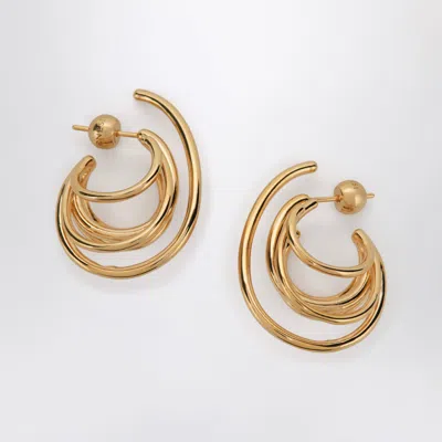 Panconesi Circular Earrings In Gold Tone