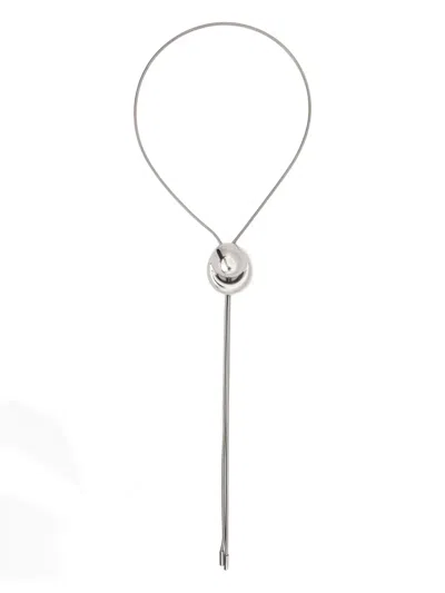 Panconesi Circular-pendant Necklace In Silver