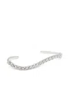 Panconesi Crystal-embellished Ear Cuff In Silver