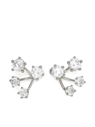 Panconesi Crystal-branch Earrings In Silver
