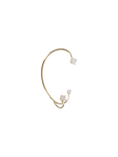 Panconesi Crystal Embellished Ear Cuff In Golden