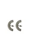 Panconesi Cubic-zirconia Half-hoop Earrings In Silver