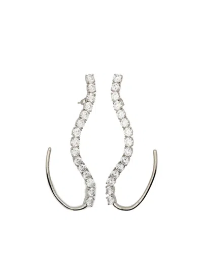 Panconesi Curved-effect Earrings In Metallic