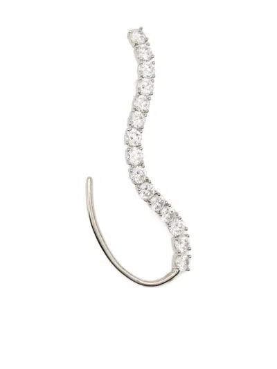 Panconesi Curved-line Ear Cuff In Silver