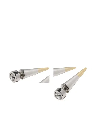 Panconesi Diamanté-set Spike Earrings In Metallic