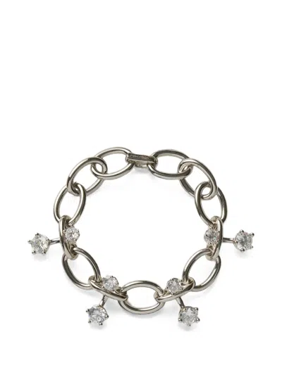 Panconesi Diamanti Hook-fastening Bracelet In Silver