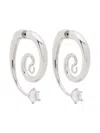 Panconesi Silver Diamanti Serpent Earrings In Silver