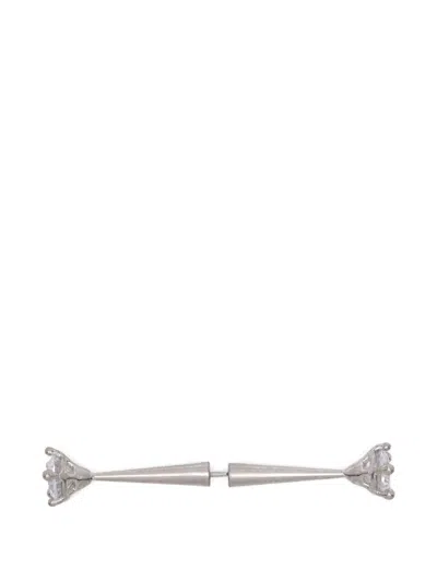 Panconesi Diamanti Spina Metallic Jewel Earrings In Silver