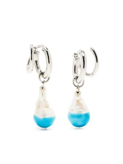 Panconesi Silver & Blue Stellar Pearl Earrings