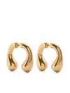 Panconesi Stud Copper Earrings In Metallic