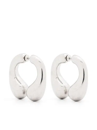 PANCONESI EARRINGS METALLIC "P HELIX",CAO.EA022.P SILVER