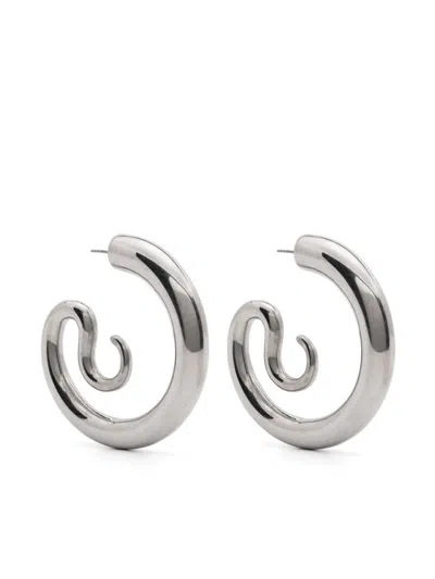 Panconesi Serpent Earrings In Grey